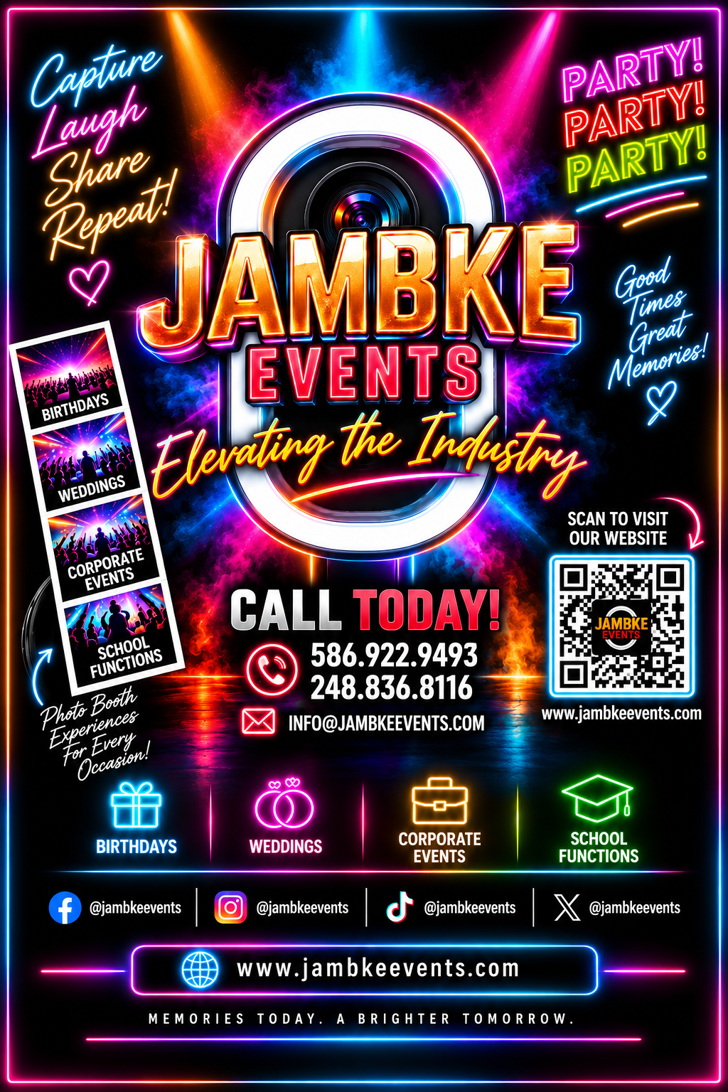 JAMBKE Events photo booth marketing graphic